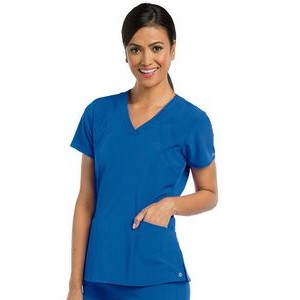 Women's Barco One® V-Neck Perforated Side Panel Scrub Top