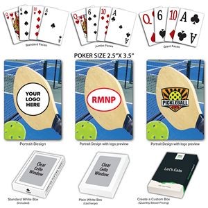 Pickleball Theme Poker Size Playing Cards