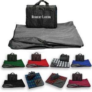 Reversible Fold Up Picnic Blanket w/ Carry Bag (50"x60")