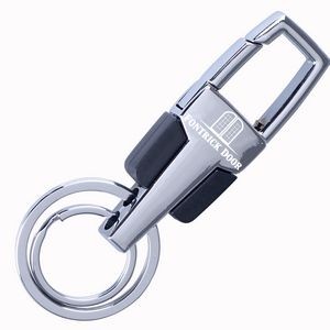 Metal Keychain With Double Rings