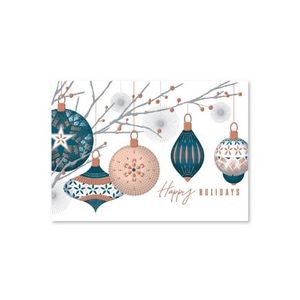 Copper Ornaments Holiday Card
