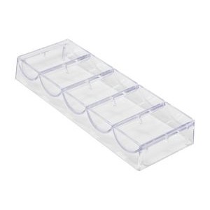 Acrylic stackable poker chip rack - Fits 100 poker chips