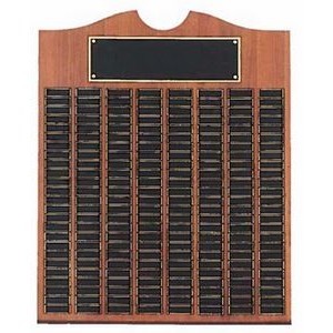 Airflyte® Roster Series American Walnut Plaque w/96 Black Brass Plates & Top Notch
