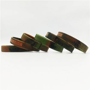 Camouflage Debossed Silicone Wristband