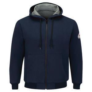Bulwark® Thermal Lined Zip-Front Hooded Sweatshirt Cotton/Spandex Blend