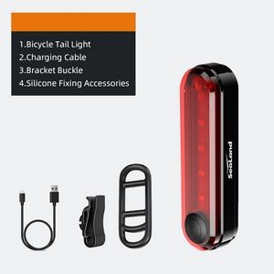 Bike Tail Light USB Rechargeable Red Color High Intensity Led Light Fits On Any Bike, Helmet & More