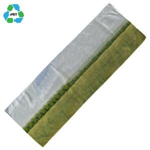 12"x 36" Eco-friendly rPET Sublimated Microfiber Velour Golf Towel with Grommet & Carabiner
