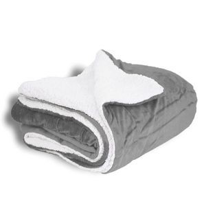 Micro Mink Shepra Blanket Gray (50" X 60")