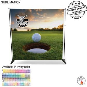 Golf Tournament 8' Backdrop, Media Wall, with Full Color Graphics, Photos, NO SETUP CHARGE