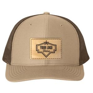 Richardson 112 Cap With Sewn on Leather Badge