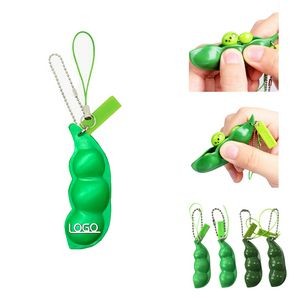 Squeezed Pea Decompression Toy Key Chain