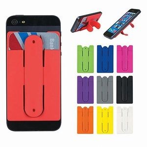 Silicone Phone Card Holder with Stand