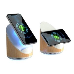 3-in-1 Wireless Charger with Bluetooth Speaker and Stand