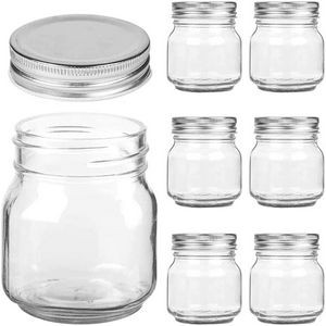 Clear 8Oz Glass Jars With Lids