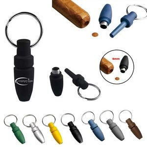 Pill Capsule Shape Plastic Cigar Punch with Key Ring