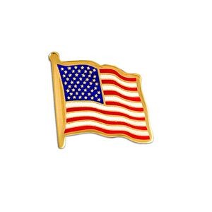 Etched American Flag Lapel Pin