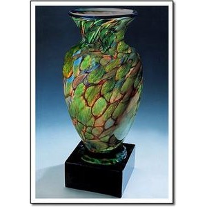Jade Monarch Apollo Vase w/ Marble Base (4.5"x9.75")