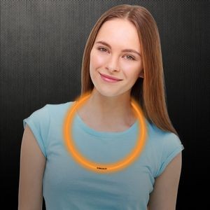 22" Hot Stamp Single Color Superior Orange Glow Necklace