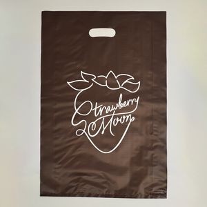 Frosted Espresso Brown Colored Poly Merchandise Bag/ 2.5 Mil (14"x3"x21")