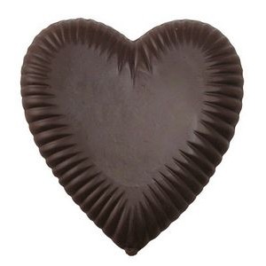 Large Pleated Chocolate Heart On A Stick