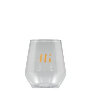 12 oz Clear Plastic Stemless Glass - Tradition