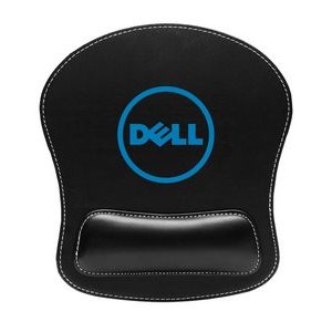 Union Printed - CEO Leatherette Mouse Pad with Wrist Rest - 1-color Print