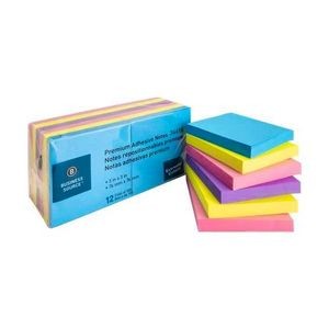 Adhesive Notes - Vibrant Colors, 100 Sheets, 3 x 3 (Case of 18)