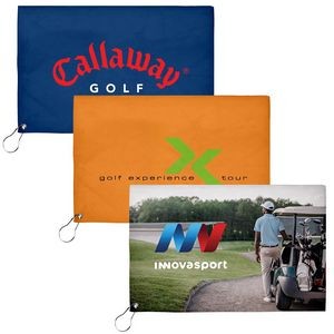 17"x11" Sublimated Golf Towel - 200GSM(Factory Direct - 10-12 Weeks Ocean)