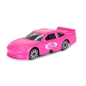 3"x1 1/4"x3/4" 1:64 Pink Nascar Style Die Cast Car (u)