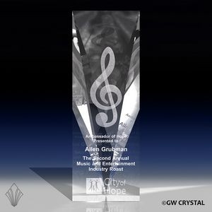 Showcase Crystal Award (12" x 4 3/8" x 3 ½")