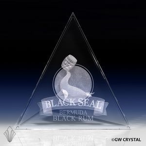 Triangular Crystal Award (11" x 11" x 4")