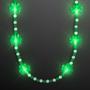 Pretty Light Up Shamrock Bead Necklace - BLANK