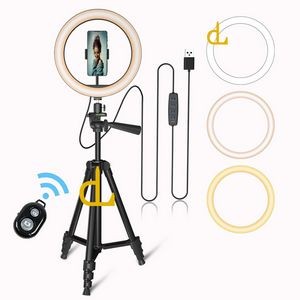 10" Selfie Ring Light With 50" Extendable Tripod Stand