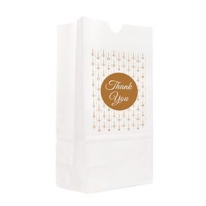 Holiday Gold Predesigned 1-sided SOS Paper Bags 6" X 11.0625" X 3.625"