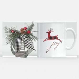 Holiday Full Color Mug with Ornament Gift Set