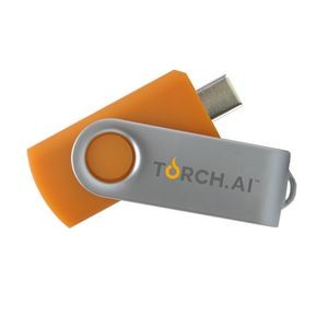 iClick® Type-C Black Swivel USB Flash Drive 32GB