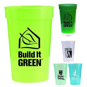 16oz stadium cup is made of recyclable plastic, BPA-free, durable and reusable.
