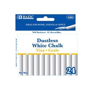 Chalk - 24 Count, White, Dustless (Case of 24)