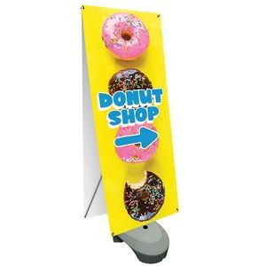 30x69 inch Zeppy Double-Sided Outdoor Banner Stand (Graphic Package)