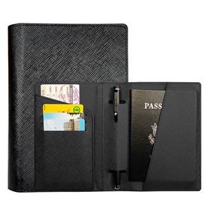 Multicolor PU Waterproof Passport Document Holder Wallet with Pen Slot