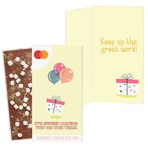 3.5 oz Belgian Chocolate Greeting Card Box (It's Sweet Having You On Our Team) - S'mores