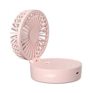 Portable Mini Handheld Folding LED USB Rechargeable Spray Air Cooling Fan