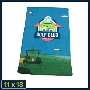 Rally/Golf Towel - 11"w x 18"h - (Full Color Dye Sublimated) | Made in the USA