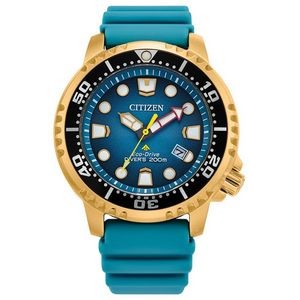 Citizen® Promaster Dive Watch w/Turquoise Blue Polyurethane Strap & Dial