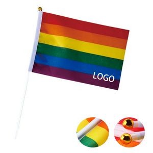 Small LGBT Rainbow Stick Flags