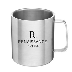 15 oz. Malva Double Wall Stainless Steel Mugs With Handle