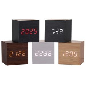 LED Cube Alarm Clock With USB