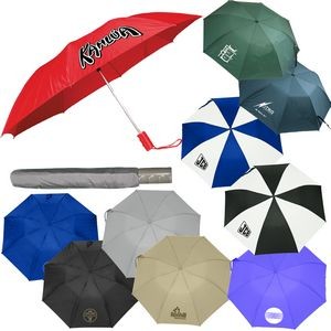 38" Arc Automatic-Opening Nylon Umbrella w/ Case