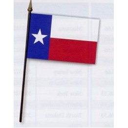 Texas State Valprin™ Stick Flag (12"X18")