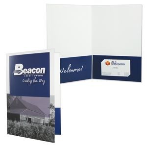 Mid-Size Presentation Folder with 2 Pockets (7"x10") Printed Full Color 4/0